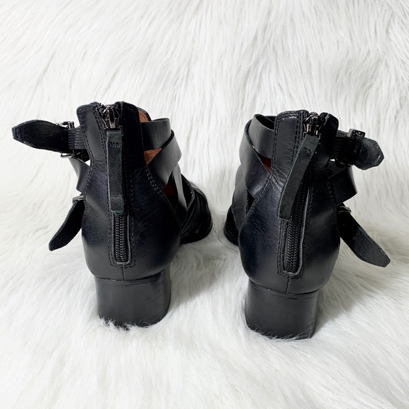 SOLD-Jeffrey Campbell Strappy Leather Ankle Boots - Picture 7 of 10